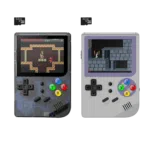 RG300 Grey and Transparent   Playing Price of Persia and Retro Game with 32GB MicroSD Card Included