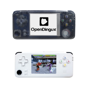 DroiX RS-97 Plus V2 Open Dingux Retro Gaming Console Handheld - Transparent and White