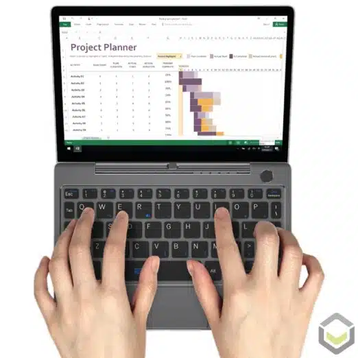 GPD P2 Max Grey Intel Core m3-8100y Windows 10 Ultrabook Portable PC - Using full QWERTY keyboard