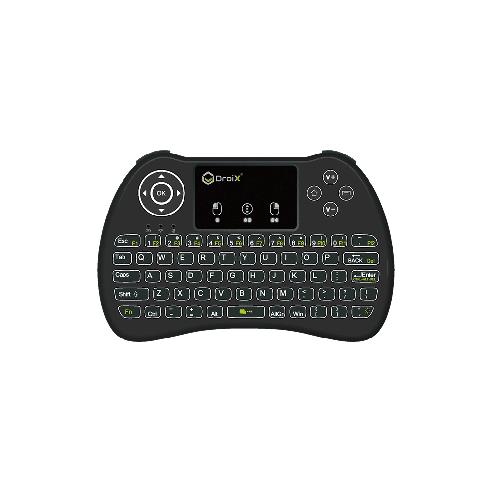 DroiX i9 Mini Keyboard - Shown from Front