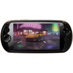 MOQi i7 Android Smartphone Handheld - Front view showing the game Asphalt 9 playing