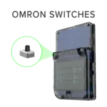 RG300 OpenDingux Retro Gaming Portable Handheld   Transparent Showcasing OMRON Switches
