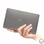 One Netbook Mix 3S Platinum Edition - Holding the mini laptop