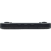 RG350P Negro Transparente - Muestra la parte inferior con ranuras para tarjetas MicroSD y el botón de reinicio