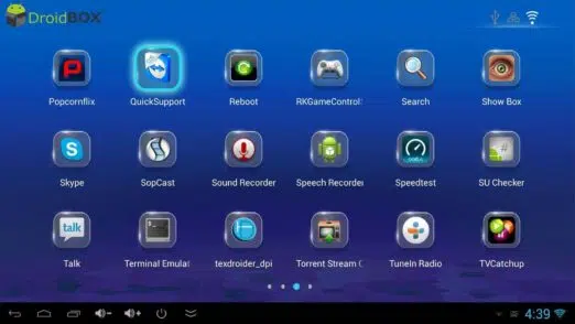 DroidBOX X7 Ultimate User Interface