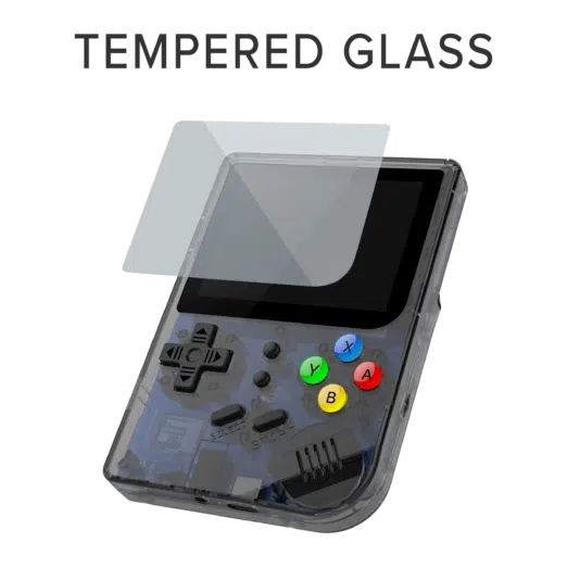 RG300 OpenDingux Retro Gaming Portable Handheld - Transparent Showcasing Tempered Glass