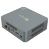 Beelink U57 Windows 10 Intel NUC Mini PC - Showing at angle with Front I/O and Right Side Vents with Side vents and MicroSD/TF Card Slot