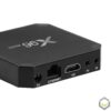 X96 Mini Android 7 Nougat Smart TV BOX - Muestra 2 puertos USB 2.0, tarjeta Micro SD/TF, AV/CO-AX, HDMI 2.0, puerto Ethernet RJ45 y puerto de alimentación.