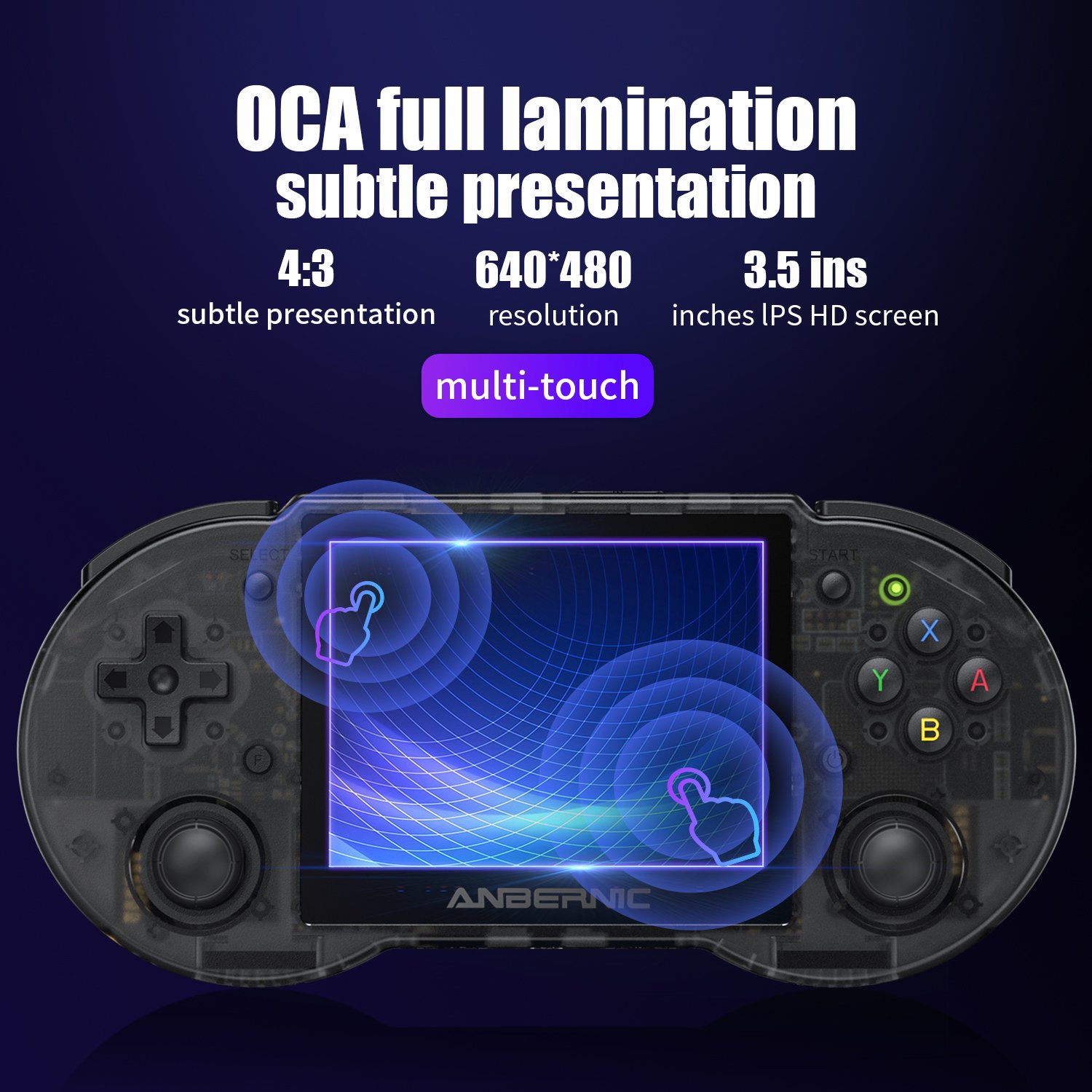 RG353P OCA Volllaminierung, Multi-Touchscreen
