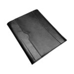 A slightly tilted shot displaying the backside of the case with clean stitching and an ergonomic design