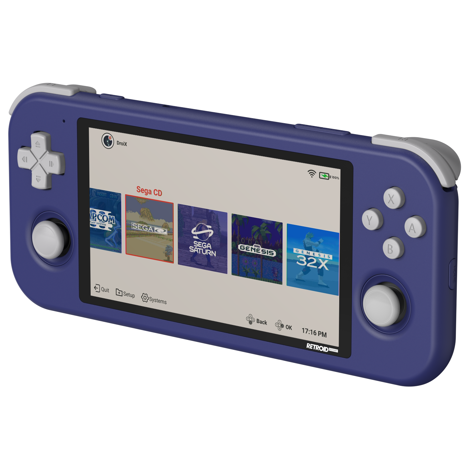 Retroid Pocket 3 Spielkonsole in der Farbe Indigo