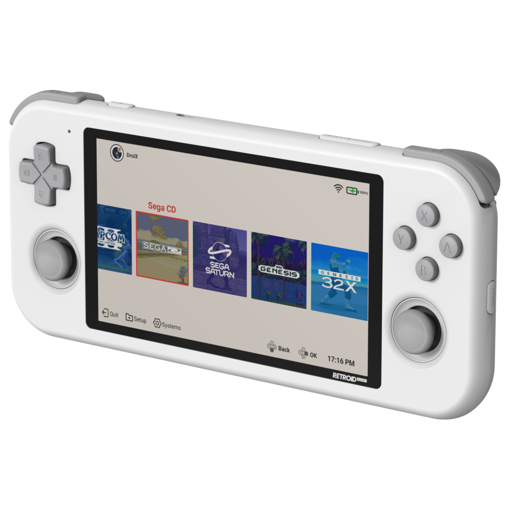 Retroid Pocket 3 Spielkonsole in weißer Farbe
