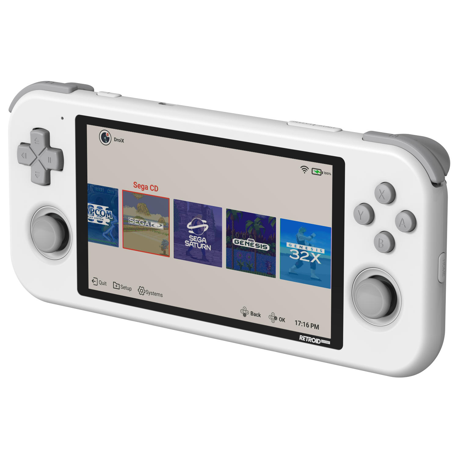 Retroid Pocket 3 Spielkonsole in weißer Farbe
