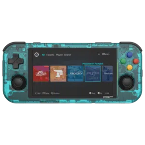 Retroid Pocket 3 Plus Clear Blue from the front