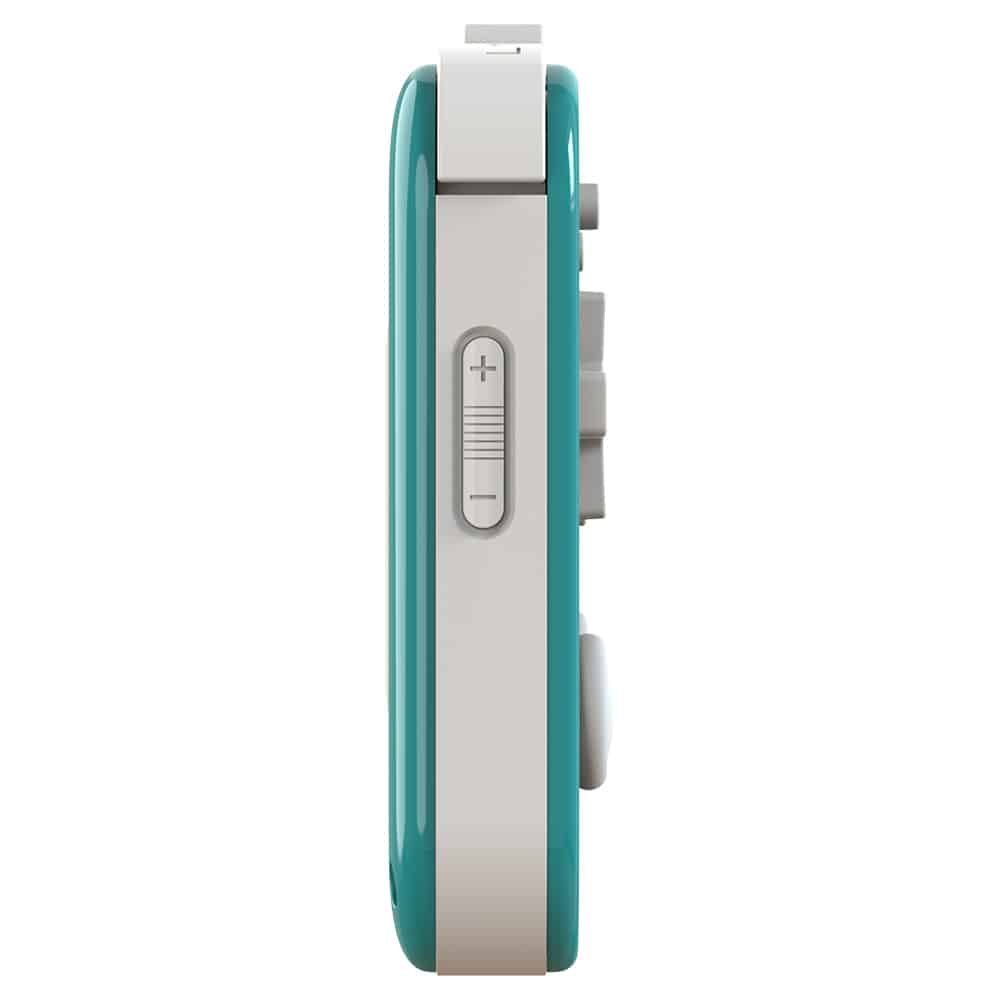 Anbernic RG505 Teal volume buttons view