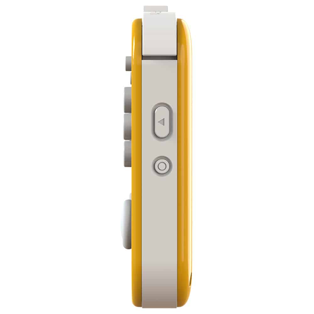Anbernic RG505 Yellow reset button view