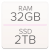 32GB LPDDR5 / 2TB PCIE 4.0 2280
