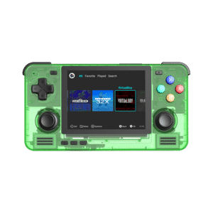 Retroid Pocket 2S Verde Transparente Renderizado Frontal