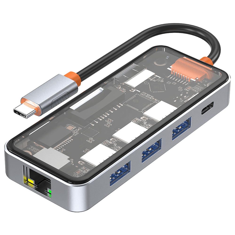 DroiX NT8 Clear USB Hub Render