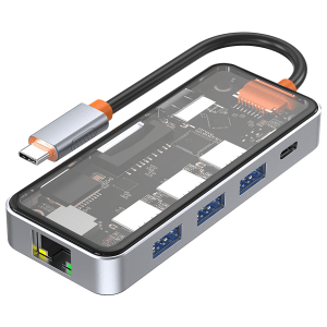 DroiX NT8 Clear USB Hub Render