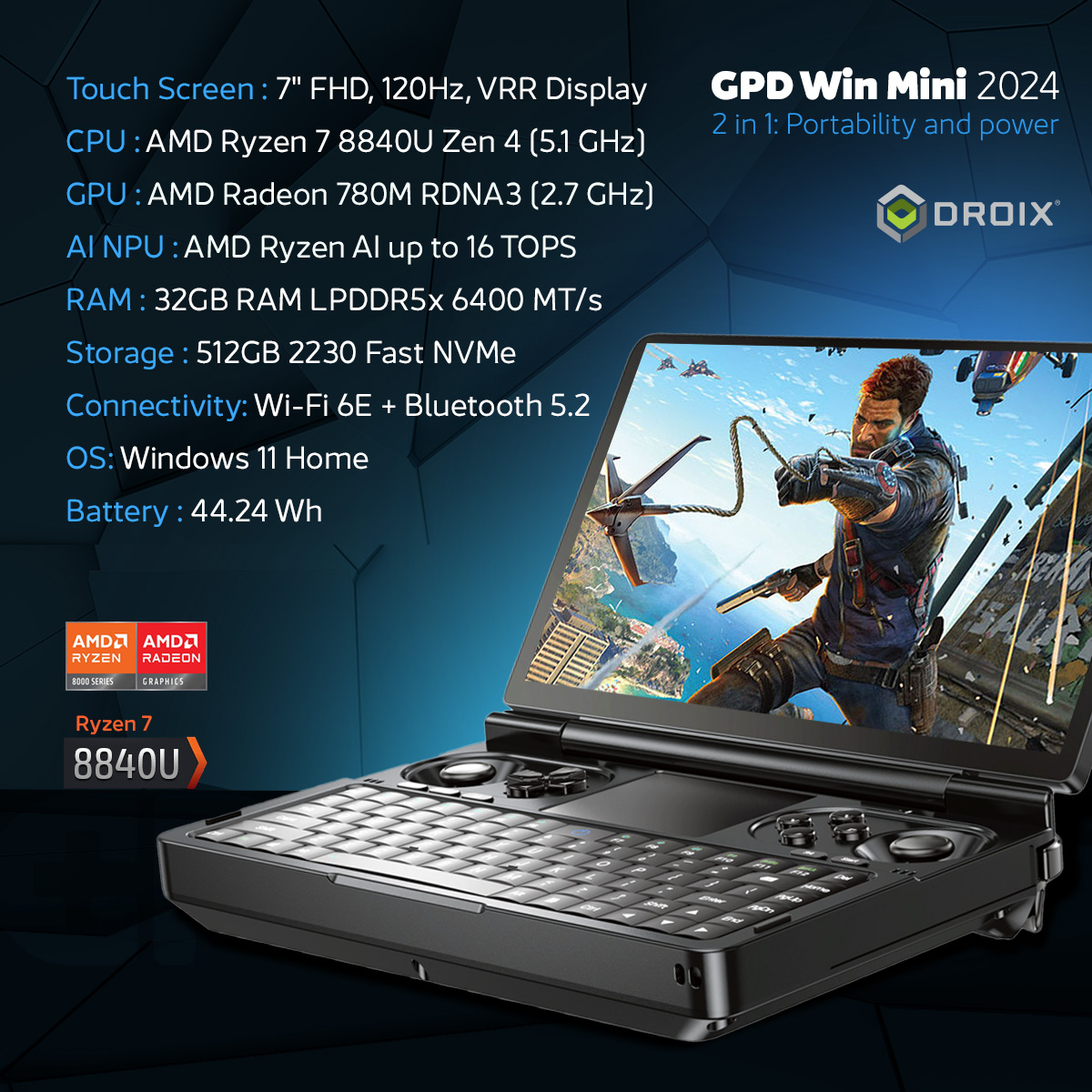 GPD WIN Mini (2024) 🎮 | Compact Handheld Gaming PC