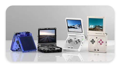 Anbernic RG35XXSP Retro Gaming Handheld Console in a variety of colours