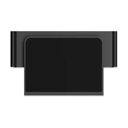 Bottom view of the Minisforum AtomMan X7 Ti, emphasizing its compact and modern design. The image reveals ventilation details and port placements, including USB, HDMI, and Ethernet. The device is engineered for high performance, featuring advanced cooling systems to maintain efficiency and quiet operation.