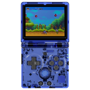 ANBERNIC RG35XXSP Videogioco portatile blu trasparente