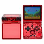 ANBERNIC RG35XXSP Transparent Red Front and Bottom Render