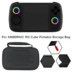 Anbernic RG Cube Case - Portable black case for Anbernic handheld consoles, featuring a sleek design, internal mesh pocket for accessories, and robust build quality for on-the-go gaming.