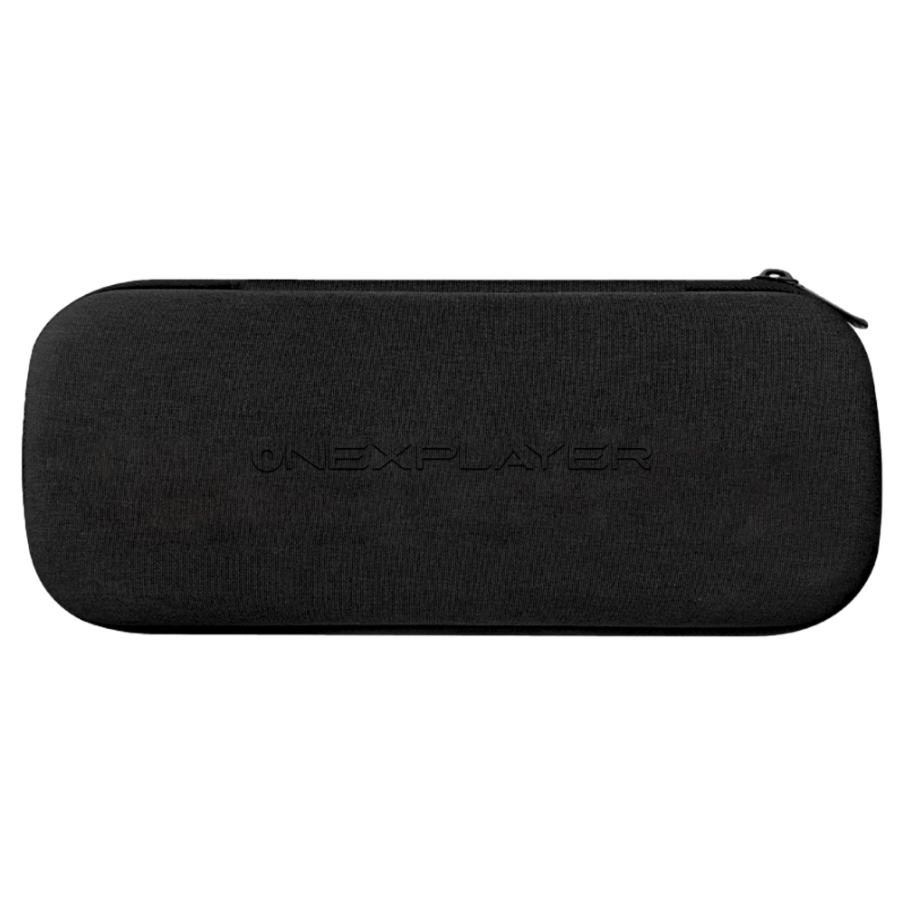 A sleek black protective case for the ONEXPLAYER ONEXFLY, featuring a minimalist design with the "ONEXPLAYER" logo subtly embossed on the front.