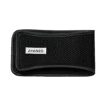 AYANEO Pocket Micro Case in black with a breathable mesh design and a sleek AYANEO logo patch providing compact and stylish protection for the gaming console