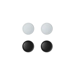 AYANEO joystick caps set in black and white, designed for AYANEO Pocket EVO.