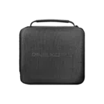 ONEXGPU 2 Carrying Case  A durable black protective case with a textured exterior sturdy handle and embossed ONEXGPU branding designed for safely storing and transporting the ONEXGPU 2 eGPU