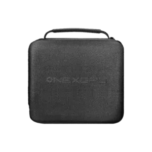ONEXGPU 2 Carrying Case – A durable, black protective case with a textured exterior, sturdy handle, and embossed ONEXGPU branding, designed for safely storing and transporting the ONEXGPU 2 eGPU