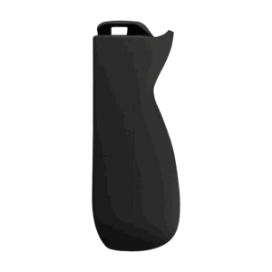 A top-down view of the black grip accessory for the AYANEO Pocket ACE, against a white background. The accessory has two large cutouts for the device's shoulder buttons and a central cutout, along with two ergonomic grips on each side.