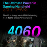 Marketing image claiming the OneXPlayer Apex features the first integrated GPU with RTX 4060 class performance