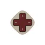 A single retro-styled gaming module featuring a light beige frame and a centrally positioned dark burgundy cross-shaped D-pad with grey accents.