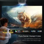 RockTek PJ500 Ultra Smart Projector – 1080p, 600 ANSI & Wi‑Fi 6