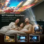 RockTek PJ500 Ultra Smart Projector – 1080p, 600 ANSI & Wi‑Fi 6