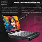 GPD WIN Max 3 ports, controls and magnetic battery module diagram